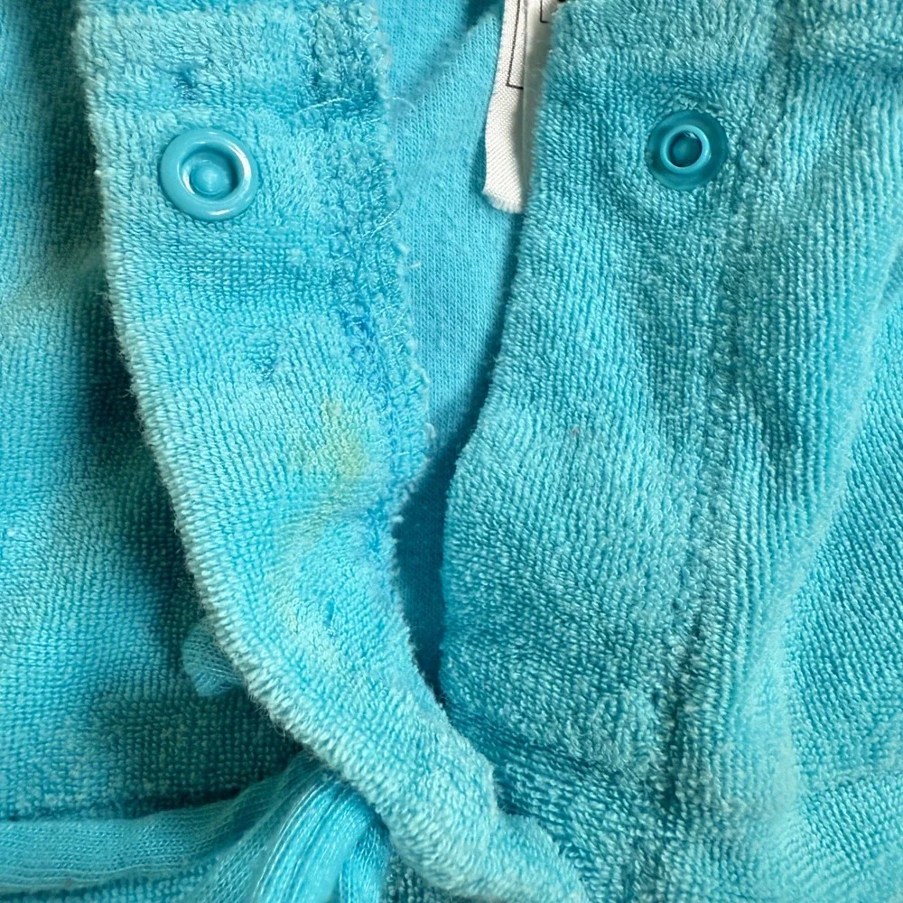 Disney Store little mermaid Ariel Swim Cover Up 5/6 Blue Embroidered vtg Hooded